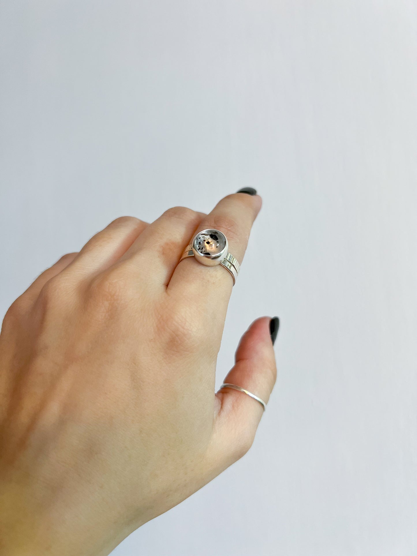 Dot Rutilated Quartz Ring