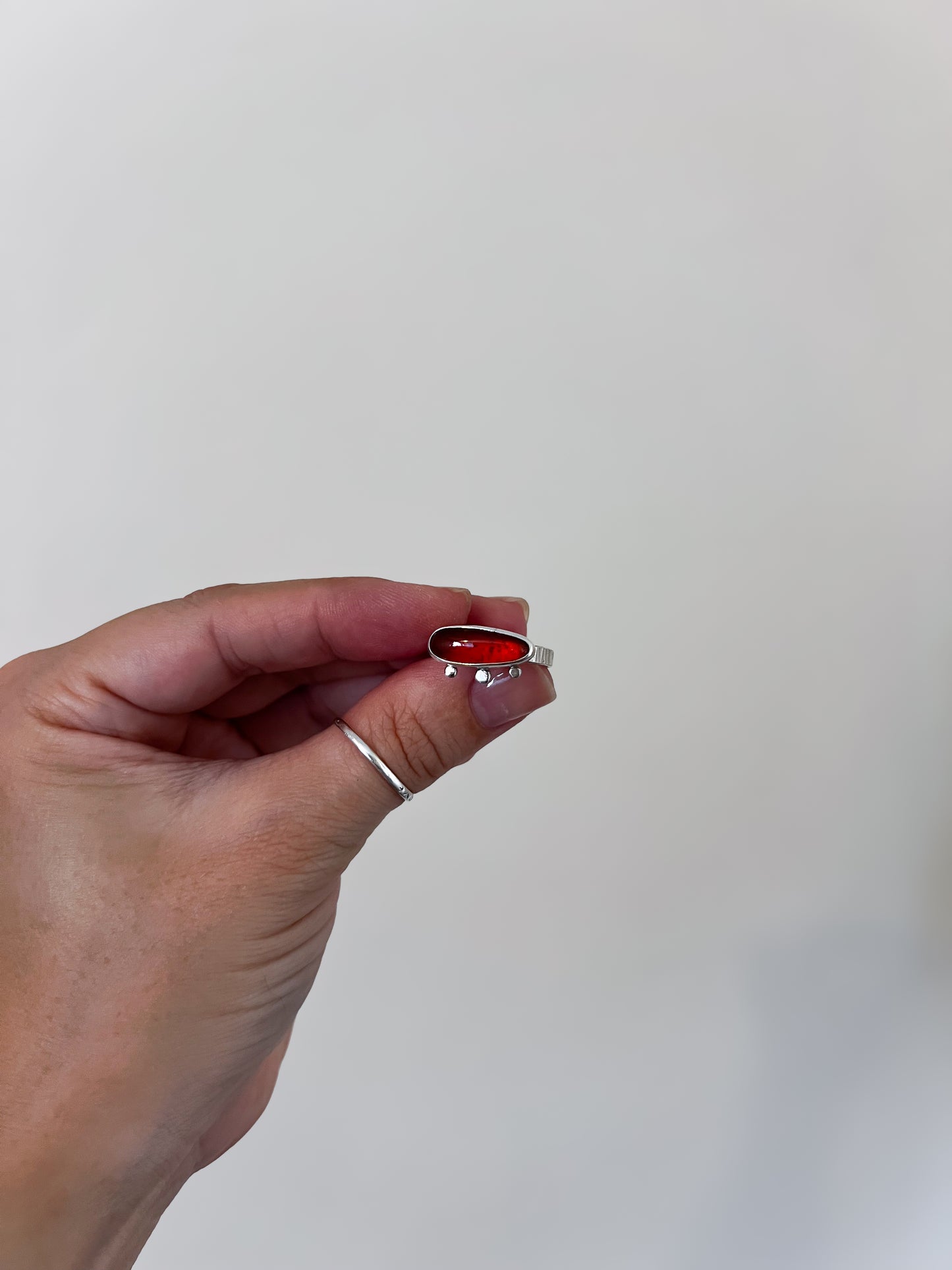 Hessonite Garnet Ring