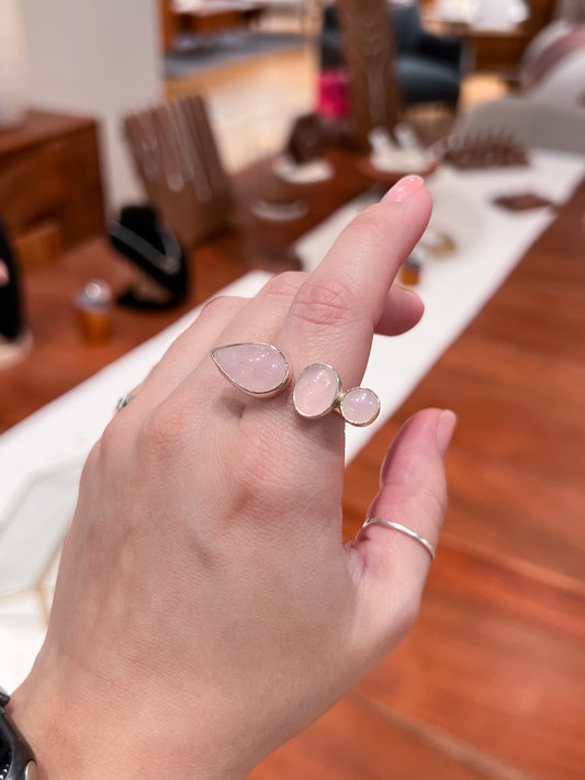 Rose Quartz Adjustable Ring - 30% OFF!